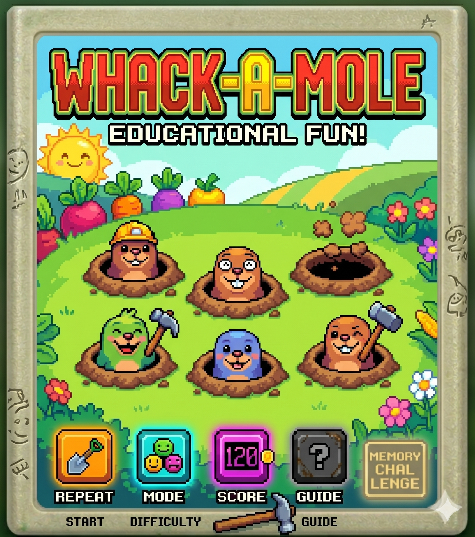 Whack-a-Mole – tap moles before they disappear